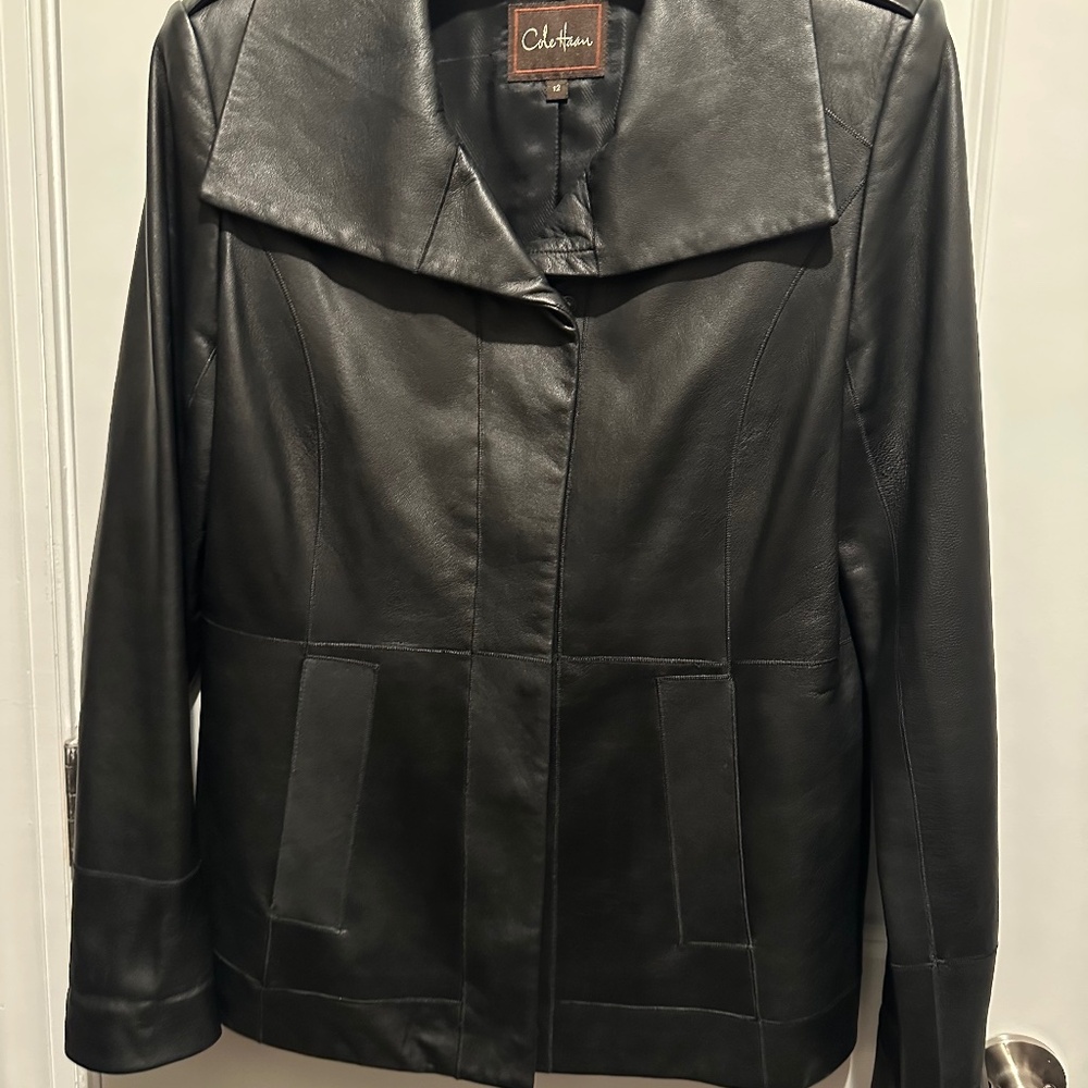 Cole Haan  Lambskin Jacket Size 12